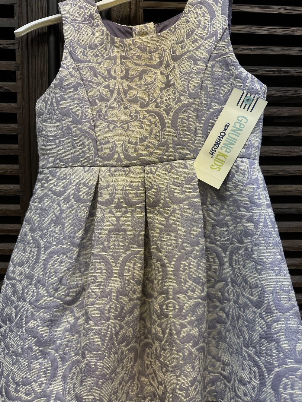 OshKosh B'gosh Lilac Jacquard Floral Party Dress - Picture 2 of 3